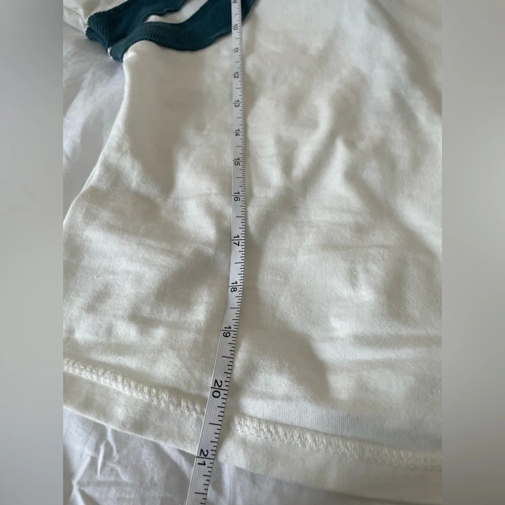 Free People White and Teal Long Sleeve Top - Picture 10 of 10